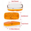 Hecasa Led Trailer Marker 4 X 2 Bullseye Light 10 Diodes Indicator Double Bubble Rectangular 12v Surface Mount Rv Camper Trucks
