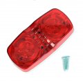 Hecasa Led Trailer Marker 4 X 2 Bullseye Light 10 Diodes Indicator Double Bubble Rectangular 12v Surface Mount Rv Camper Trucks
