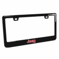 Ipick Image For Jeep In Red Black Real 3k Carbon Fiber Finish Abs Plastic License Plate Frame