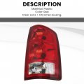 Hecasa Tail Light Compatible With 02-06 Dodge Ram 1500 03-06 2500 3500 Taillight Lamp Signal Brake W Bulbs And Wiring Harness