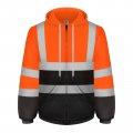 Tccfcct Hi Vis Work Hoodies For Men Women Class 3 Safety Jacket Reflective With Zipper High Visibility Hoodie Construction 