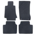 Velour Floor Mats For Alfa Romeo Giulia 2017 2024 4 Piece Front And Rear Set Black Custom Fit Carpet Liners With Anti Slip 