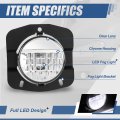 Auto Dynasty Full Led Drl Front Bumper Driving Fog Light Lamps Compatible With Kenworth T680 2011-2024 Driver And Passenger