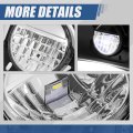 Auto Dynasty Full Led Drl Front Bumper Driving Fog Light Lamps Compatible With Kenworth T680 2011-2024 Driver And Passenger
