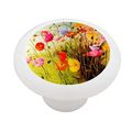 Meadow Flowers Decorative High Gloss Ceramic Drawer Knob 
