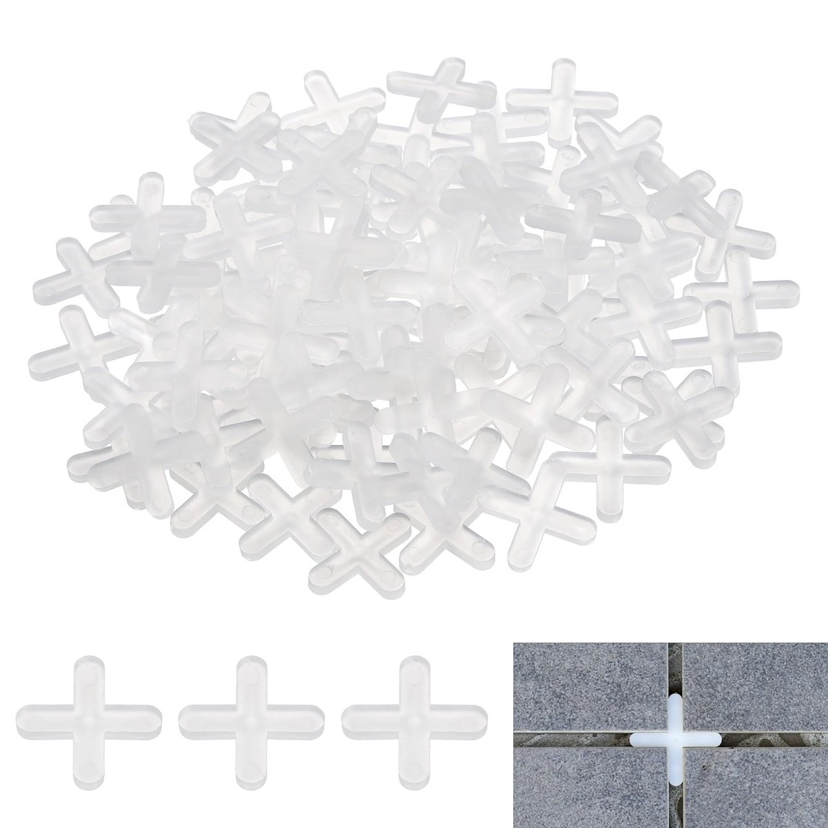 400pcs Tile Spacers 5mm 3 16 Cross Shape Wall Floor Spacer Tiling Tools For Ceramic Installation Pp Plastic White