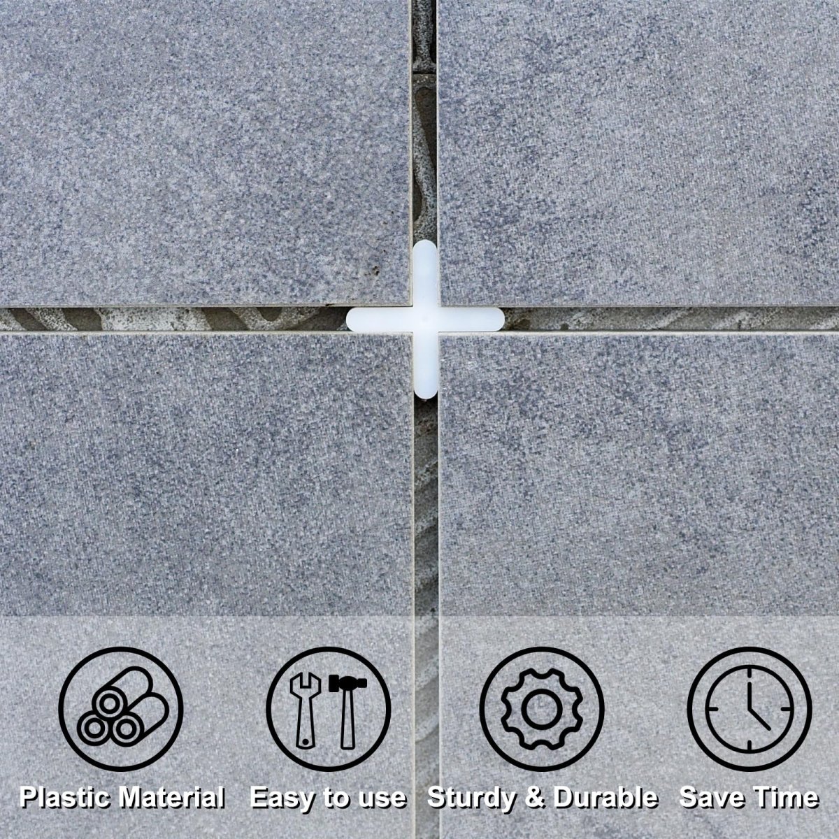 400pcs Tile Spacers 5mm 3 16 Cross Shape Wall Floor Spacer Tiling Tools For Ceramic Installation Pp Plastic White