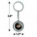 Graphics More University Of Missouri Primary Logo Keychain Spinning Round Chrome Plated Metal