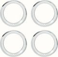 15 Stainless Steel 2-3 8 Deep Step Lip Rally Wheel Trim Ring Set 