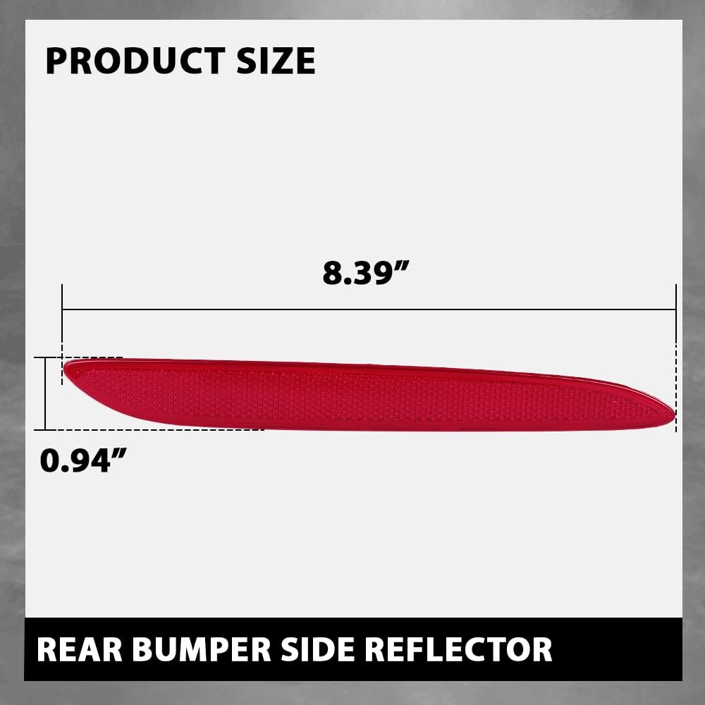Rear Right Bumper Trim Side Red Reflector For Jaguar Xj 2010-2017 1 Pcs