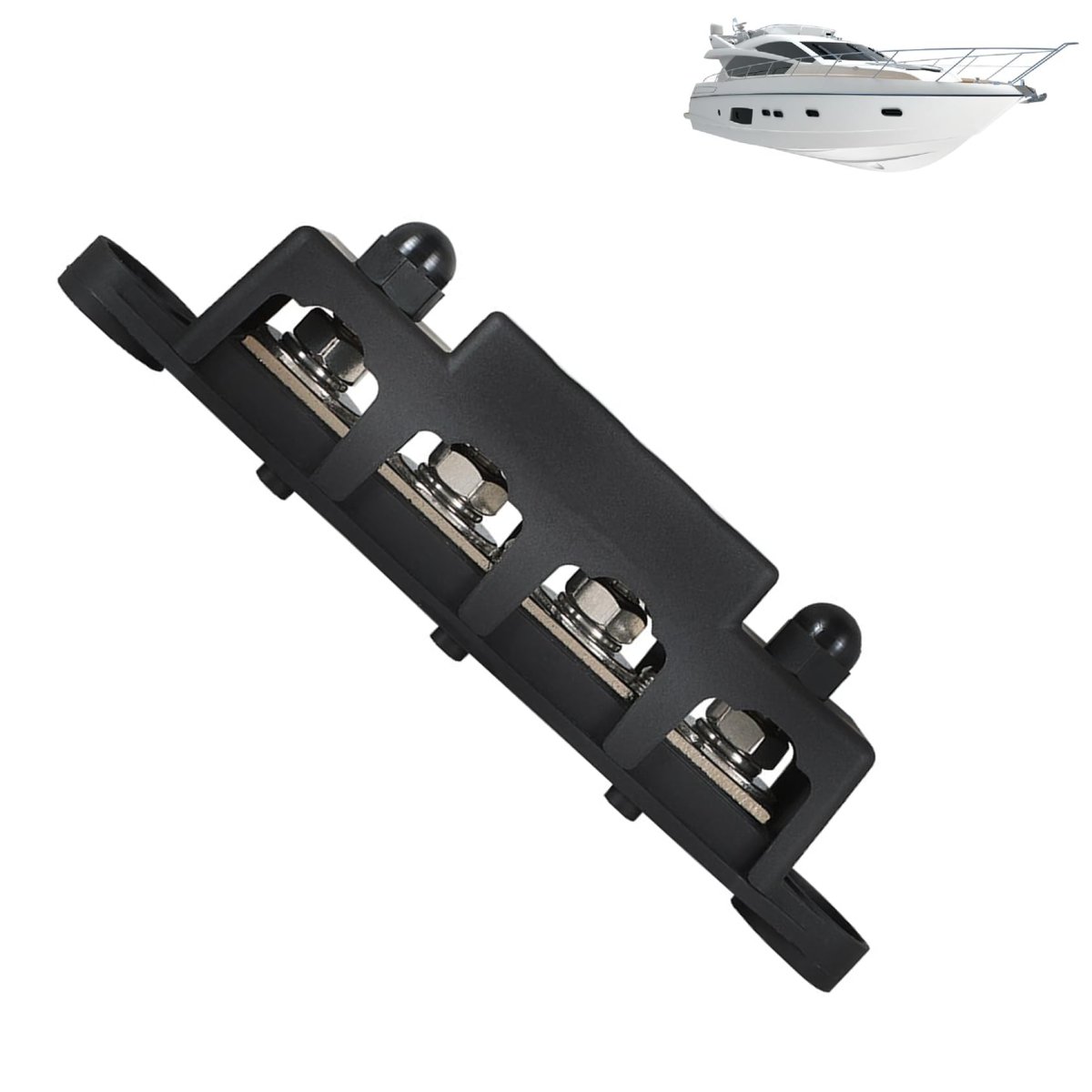 Bus Bar 250a 12v Power Distribution Block With 5 16 4-posts Terminals Replacement For Marine Automotive And Wiring