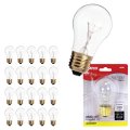Satco S3720 A15 Incandescent Appliance Bulb 40w 130v 120v E26 Medium Base Clear Finish Dimmable 2500h Lifespan 2700k Warm White