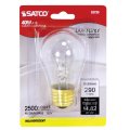 Satco S3720 A15 Incandescent Appliance Bulb 40w 130v 120v E26 Medium Base Clear Finish Dimmable 2500h Lifespan 2700k Warm White