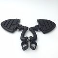 Black 360 Adjustable Peg Mounting Kit U Shape Footrest Foot Pegs For V-star Roadstar Suzuki Boulevard Equipped With 1 Inch 25mm 