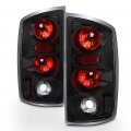 Acanii For 2002-2006 Dodge Ram 1500 03-06 2500 3500 Black Tail Lights Brake Lamps Pair Set Driver Passenger Side