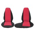Black And Red 60 40 High Back Bench Seat Covers For Ford Ranger 1998 To 2003 Front Driver Passenger Without Console Polycotton