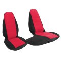 Black And Red 60 40 High Back Bench Seat Covers For Ford Ranger 1998 To 2003 Front Driver Passenger Without Console Polycotton
