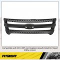 Front Grille Inserts For 2011-2015 Ford Explorer Overlay Trim Covers Abs Plastic Painted Black