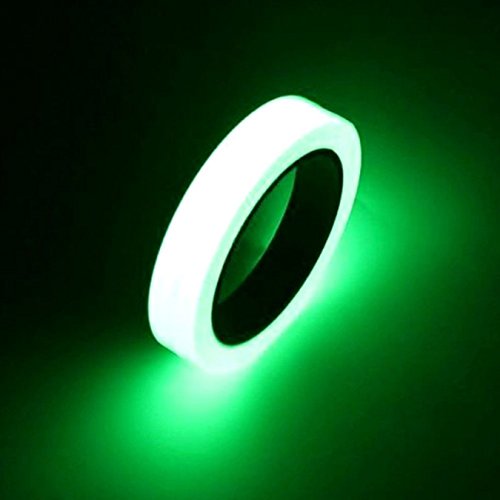 Uooom Luminous Tape Self Adhesive Fluorescent Waterproof Glow In The Dark Safety Marking Green 25mm 10m