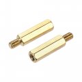 Uxcell M4 Hex Brass Standoff Spacer 20mm 6mm Male-female Threaded Pillar Screw Nut Kit For Pcb Motherboard Computer Circuit