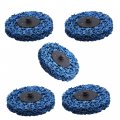 Waltyotur 5pcs 3 Quick Change Easy Strip And Clean Discs Bule Grinding Wheel Angle Grinders Stripping Disc For Remove Paint