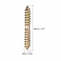 Uxcell 6x40mm Hanger Bolts 24pcs Double Ended Self-tapping Thread Wood To Dowel Screws For Connecting