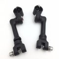 Xkh Group Motorcycle Black Long Angled Adjustable Highway Peg Mounting Kit For Bike With 1 Inch 25mm Front Engine Guard Frame