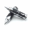 Hongk- Motorcycle Chrome Spike Comfort Rubber Flame 25mm 1 Inch Hand Grip Compatible With Kawasaki Drifer Nomad Classic 800