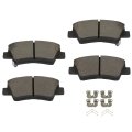 Rear D1848 Ceramic 4pcs W Hardware Disc Brake Pad Set 