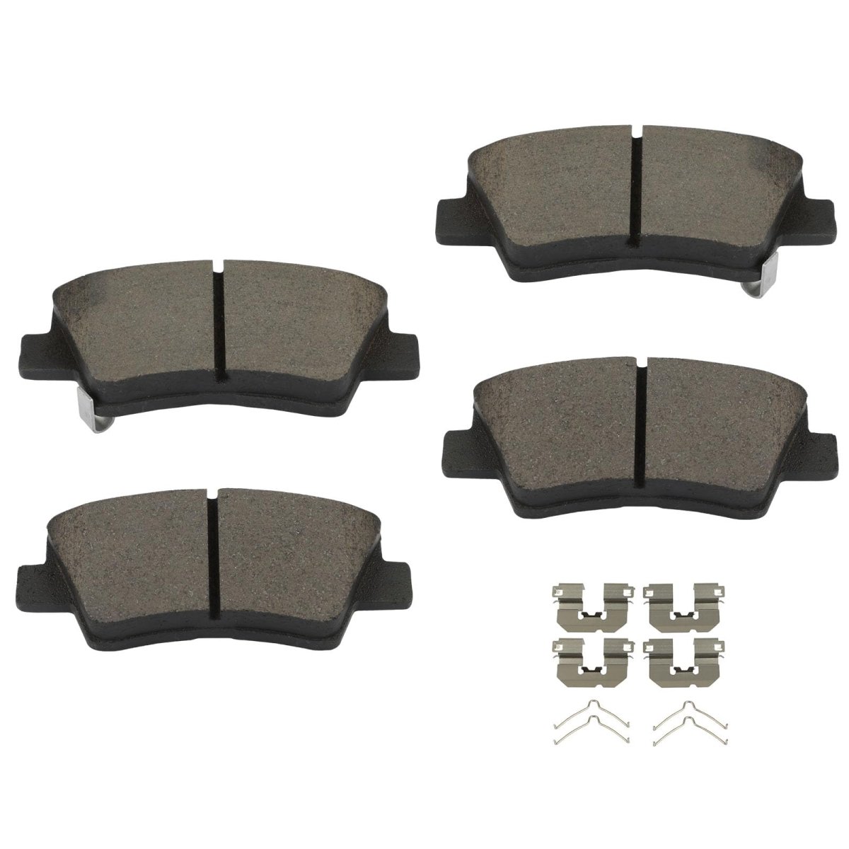 Rear D1848 Ceramic 4pcs W Hardware Disc Brake Pad Set