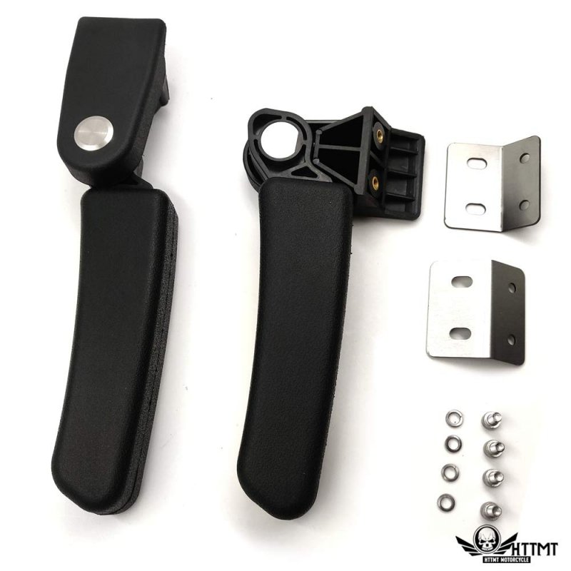 Foldable Passenger Armrests For Aluminum Rear Top Case Box Bimmer R1200gs Lc Adventure F800 And Universal Boxes Black