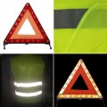 Dedc Car Safety Triangle Warning Kit Set Of 3 Roadside Emergency With Reflective Visibility Vest Led Road Flares Lights