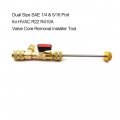 Genleas 2020 Latest Version Valve Core Remover Tool 2 0 Installer With Dual Size Sae 1 4 5 16 Port For Hvac R22 R32 04 R407
