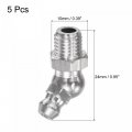 Uxcell 304 Stainless Steel 45 Degree Grease Fitting M8 X 1mm Thread Hydraulic Accessories 5pcs