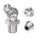 Uxcell 304 Stainless Steel 45 Degree Grease Fitting M8 X 1mm Thread Hydraulic Accessories 5pcs