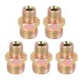 5pcs 1 2 To 5 8 Male Thread Car Straight Iron Hose Pipe Fitting Connector 