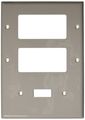 Leviton 80731-w 3-gang 1-toggle 2-decora Gfci Device Combination Wallplate Thermoplastic Nylon Mount White 
