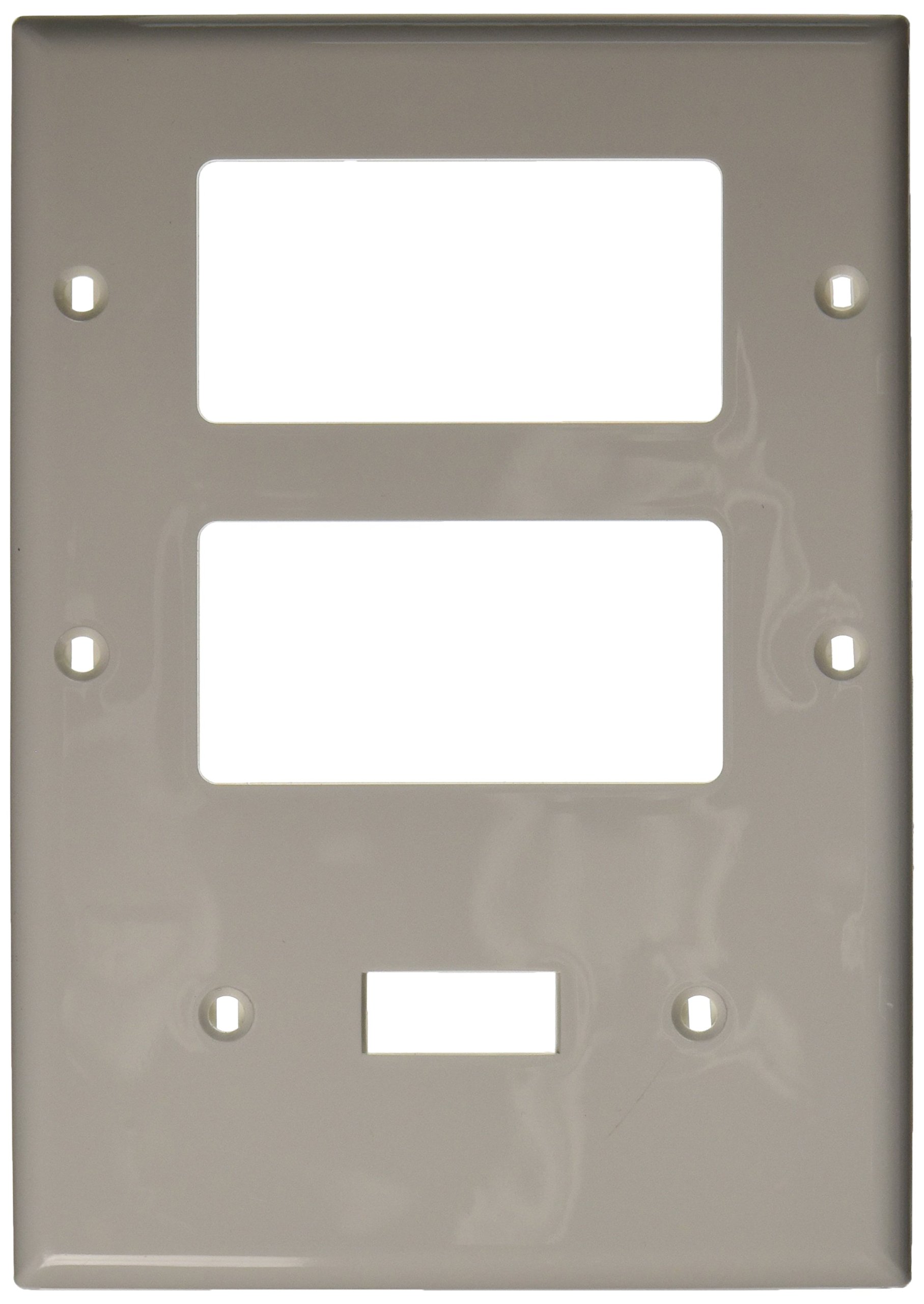 Leviton 80731-w 3-gang 1-toggle 2-decora Gfci Device Combination Wallplate Thermoplastic Nylon Mount White