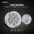 Partsam 2 Pcs 5 Round Amber 13 Led Side Marker Clearance Or Id Light Clear Lens Trailer Truck Lights Waterproof 12v