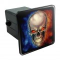 Skull Blue Red Flaming Glowing Eyes Tow Trailer Hitch Cover Plug Insert