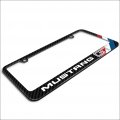 Ipick Image For Ford Mustang Gt Red-white-blue Stripe Black Real Carbon Fiber License Plate Frame