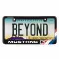 Ipick Image For Ford Mustang Gt Red-white-blue Stripe Black Real Carbon Fiber License Plate Frame