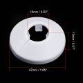 Uxcell 16mm Pipe Cover Decoration Pp Plastic Water Escutcheon White 4pcs