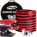 Topdc 2 Gauge 20 Feet Jumper Cables With Ul-listed Clamps For Car Suv And Trucks Battery Heavy Duty Automotive Booster Jump 