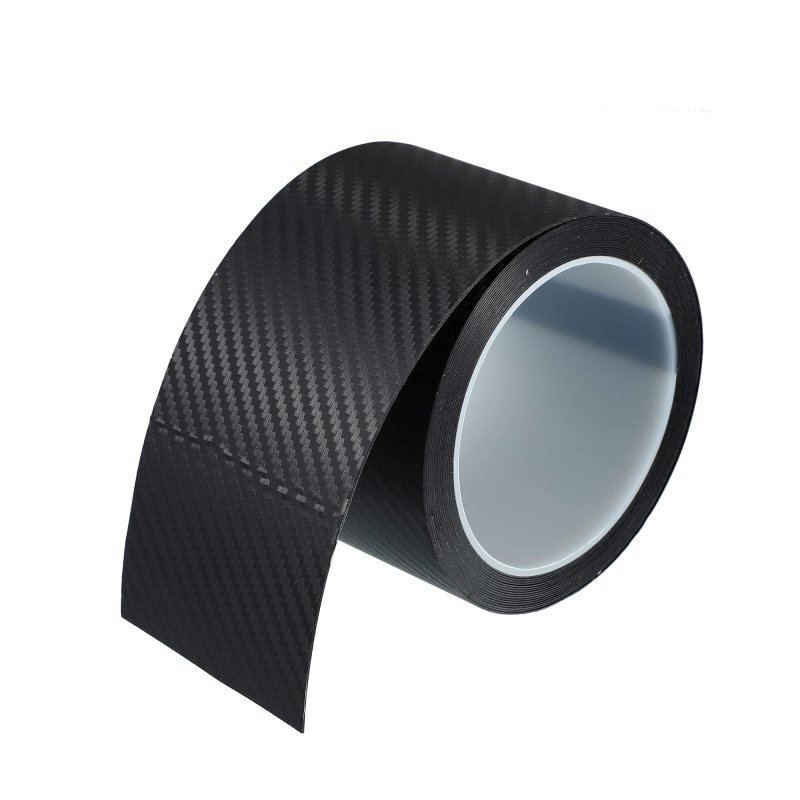 Door Edge Guard Sticker For Car Sill Carbon Fiber Pattern Black 7cm X 3meter