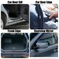 Door Edge Guard Sticker For Car Sill Carbon Fiber Pattern Black 7cm X 3meter