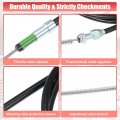 Uxcell 1 Set 96 Inch Universal Parking Brake Cable Kit With Black Wire Tube Includes Accessories Stainless Steel