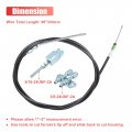 Uxcell 1 Set 96 Inch Universal Parking Brake Cable Kit With Black Wire Tube Includes Accessories Stainless Steel