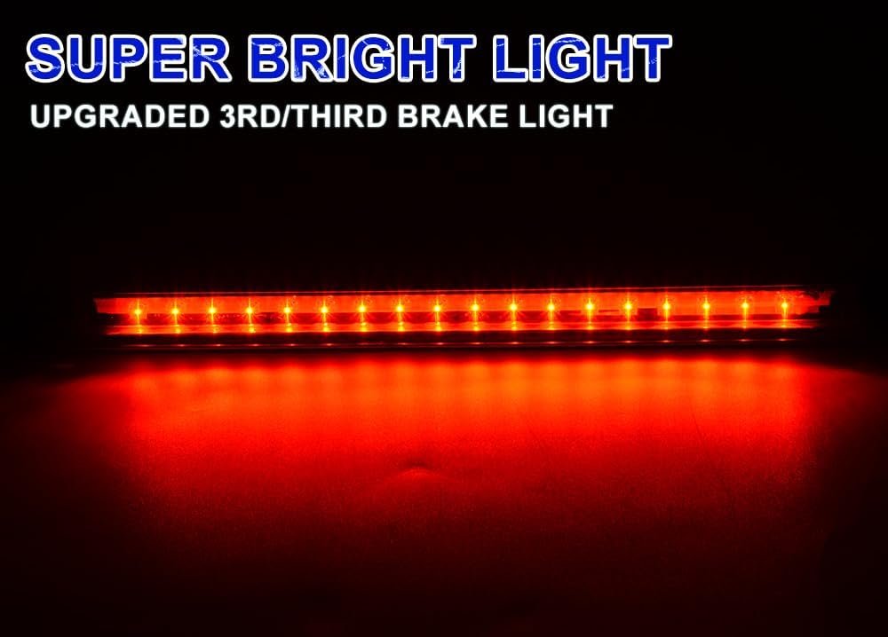 Led 3rd Brake Light For Chevy S10 Suburban Tahoe And Gmc Yukon High Mount Stop Tail Lamp Fits 1992 To 2004 Models Black With