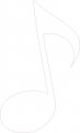 Stickertalk Eighth Note Vinyl Sticker 3 Inches By 5 